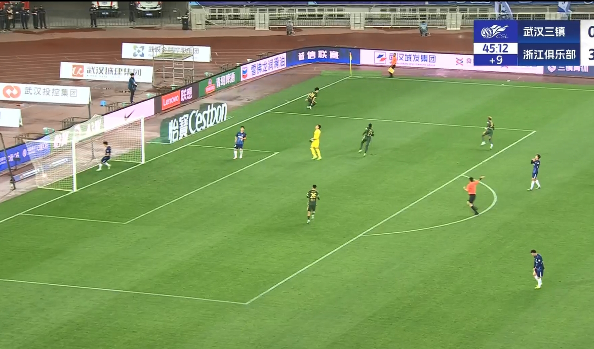 18歲王鈺棟中超處子球！三鎮后防白給，浙江半場4-0領先