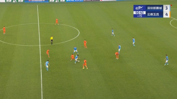 “加時賽”開始了！深圳新鵬城vs云南玉昆下半場補時長達15分鐘