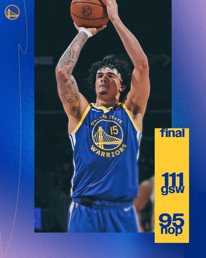 兢兢業(yè)業(yè)！勇士官方曬出贏球海報 桑托斯成為封面人物