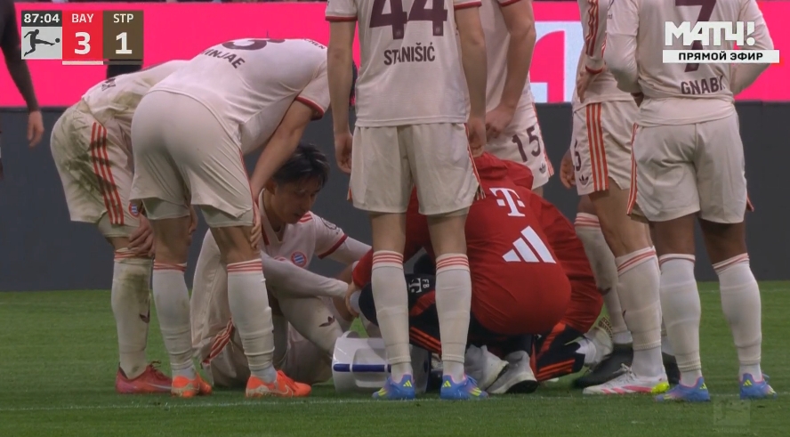 不妙啊！替補登場的伊藤洋輝直接傷退，拜仁用完換人名額十人應戰