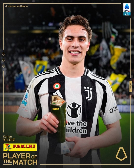 一條龍破門打進全場唯一進球，伊爾迪茲當選尤文VS熱那亞全場最佳