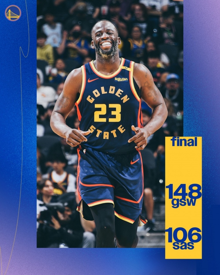 積極進攻！9中6砍14分5板！勇士官方贏球海報封面人物：追夢