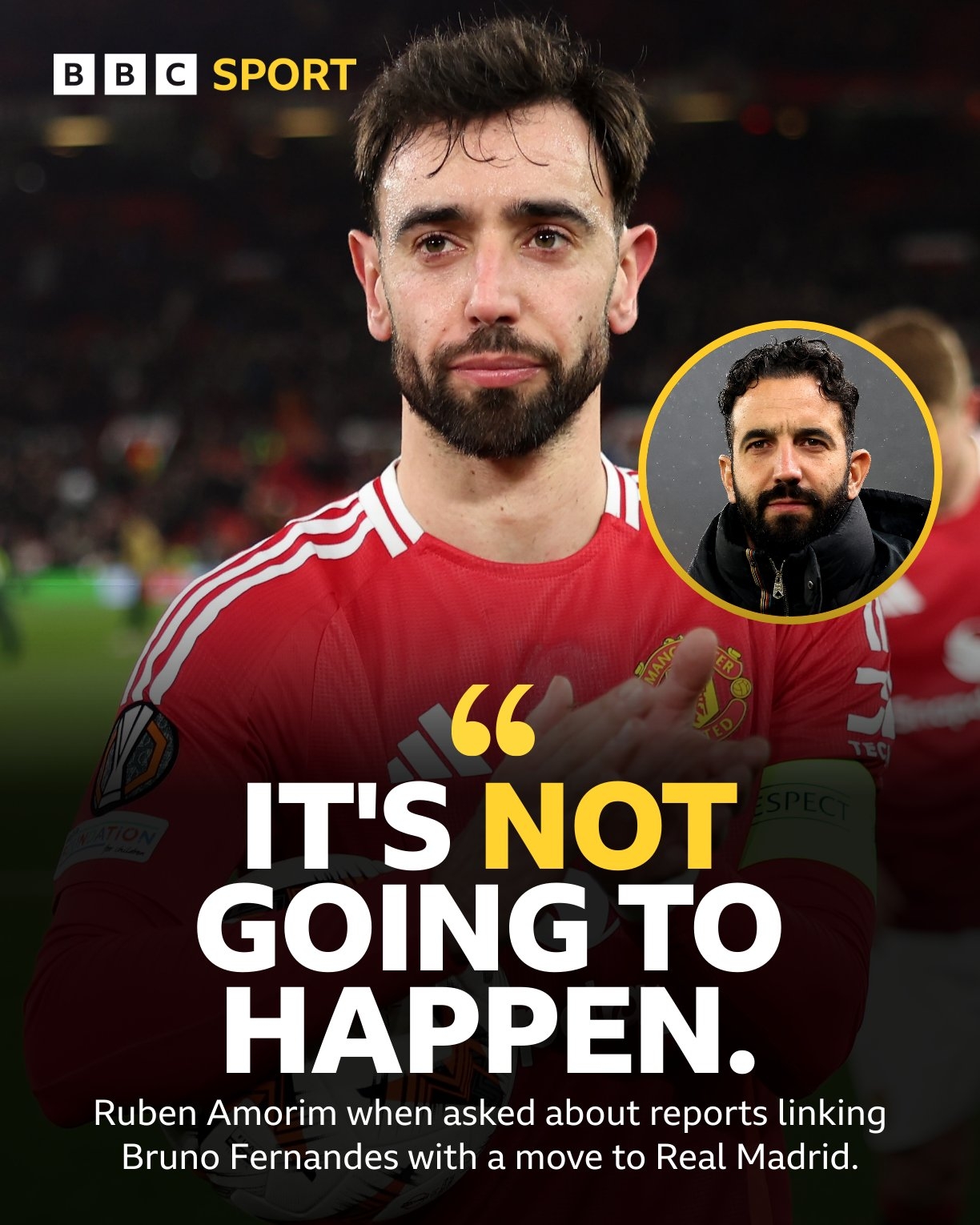 皇馬9000萬鎊挖B費？??阿莫林：不可能 我和他說過他哪都不會去