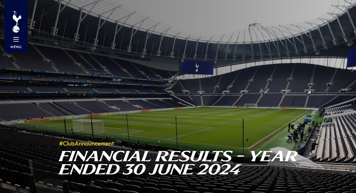 熱刺官方財(cái)報(bào)：上賽季總收入5.282億鎊，營(yíng)利增長(zhǎng)4%至1.449億鎊